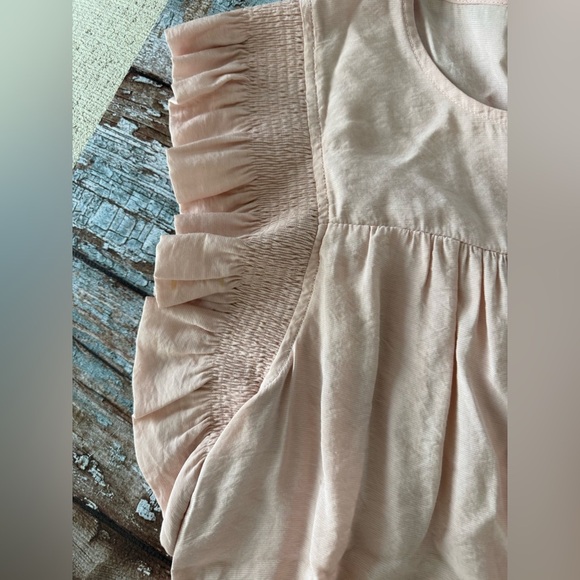 The Impeccable Pig Blush Ruffle Sleeve Blouse - Picture 3 of 4